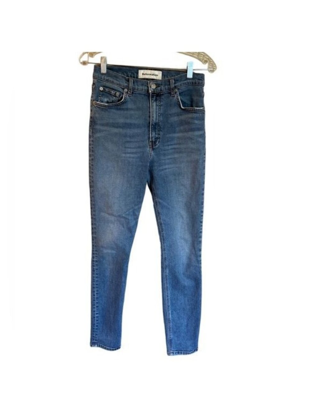 Reformation Women’s Jeans Size 29 Waist High & Skinny Jeans in Rhine Wash Blue